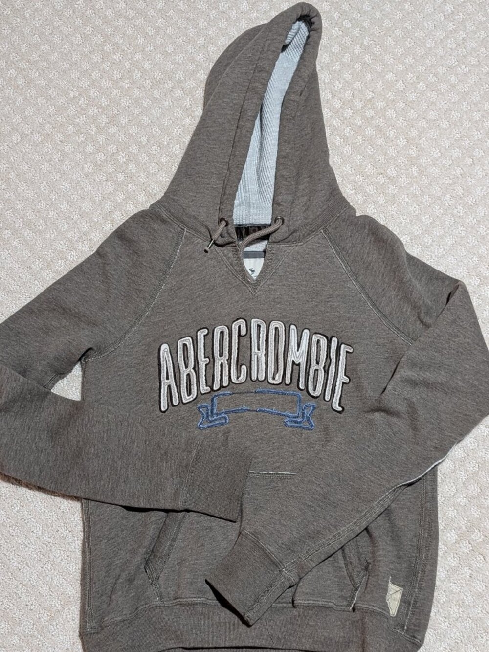 Vintage Y2K Abercrombie & Fitch Brown Pullover Hoodie Womens Size L